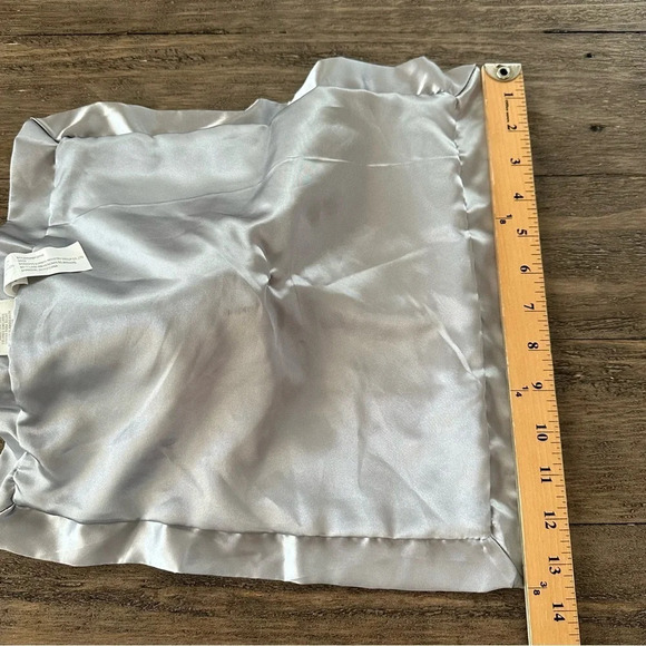 Cloud Island Small Fuzzy Elephant Lovie Security Blanket Satin Gray Baby Blankie - Picture 4 of 4